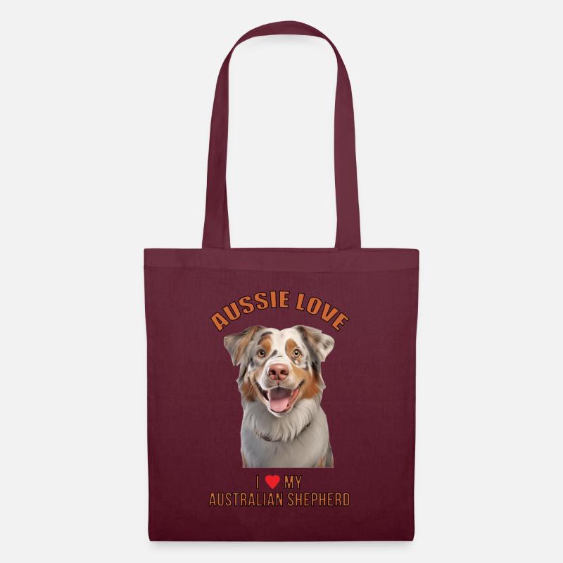 AUSSIE LOVE - Tolles Aussie T-Shirt !!! - Stoffbeutel - Burgunderrot