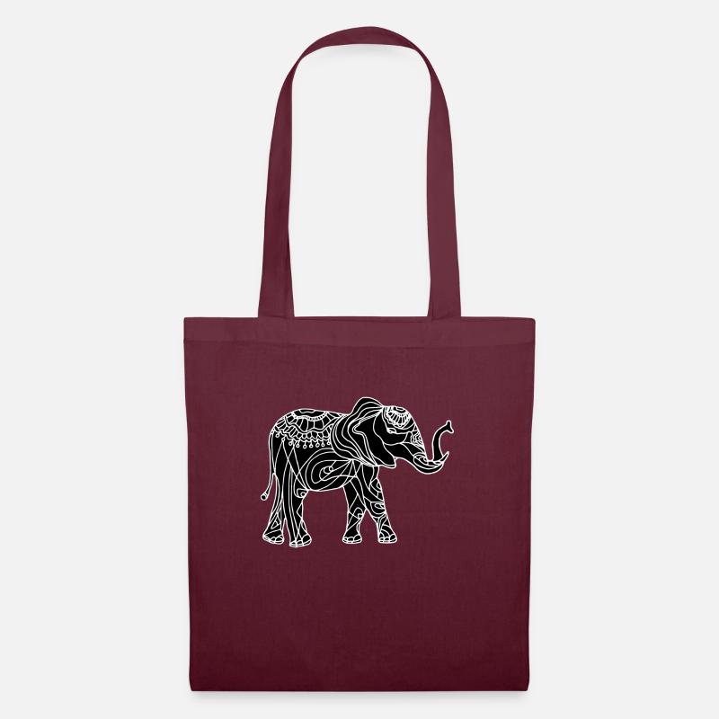 elephant - Tote Bag - burgundy