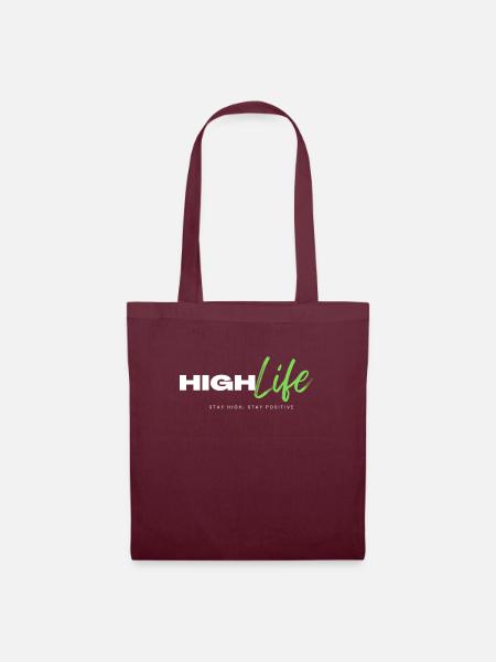 4 highlifepng - Stoffbeutel - Burgunderrot