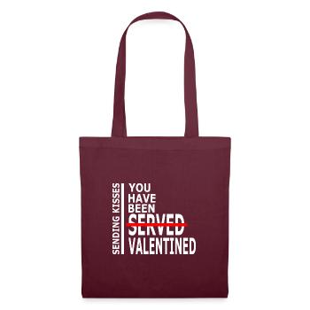 Du wurdest Valentin 2 2023 (Valentinstag) - Stoffbeutel - Burgunderrot - Vorne