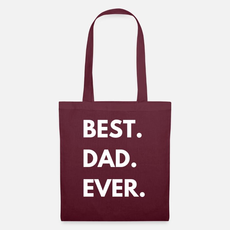 Best Dad Ever Design - Stoffbeutel - Burgunderrot