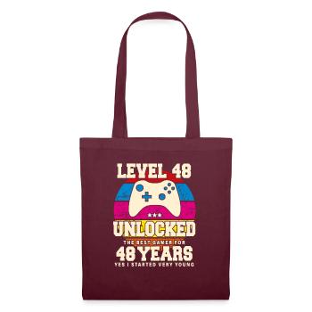 Original 1976 48 ans Niveau 48 Débloquer - Sac en tissu - bordeaux - Devant