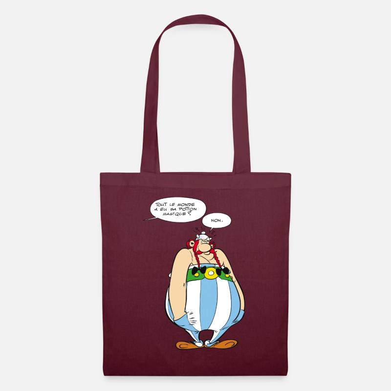 Asterix & Obelix - Obelix speach bubbles - Tote Bag - burgundy