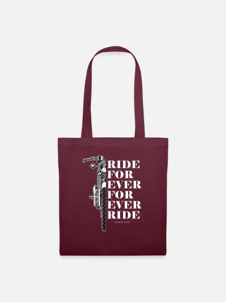 Ride for ever Motorcycle Biker - Stoffbeutel - Burgunderrot