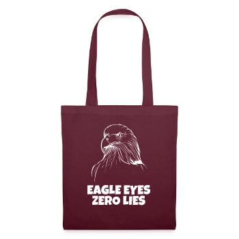 Eagle Eyes, Zero Lies - Tote Bag - burgundy - Front