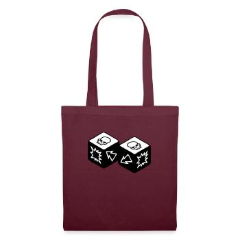 Double Skull - Sac en tissu - bordeaux - Devant