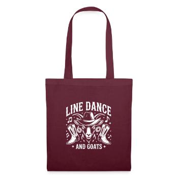 Goats and Line Dance Funny Goat with Stetson - Tote Bag - burgundy - Front