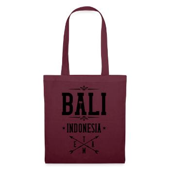 bali indonesien team strand - Stoffbeutel - Burgunderrot - Vorne