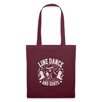 Goats and Line Dance Funny Goat with Stetson - Tote Bag - burgundy - Front