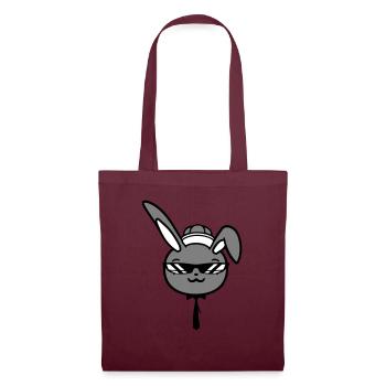 Lunettes de soleil lapin Cappy cravate Cool Hat Comic - Sac en tissu - bordeaux - Devant