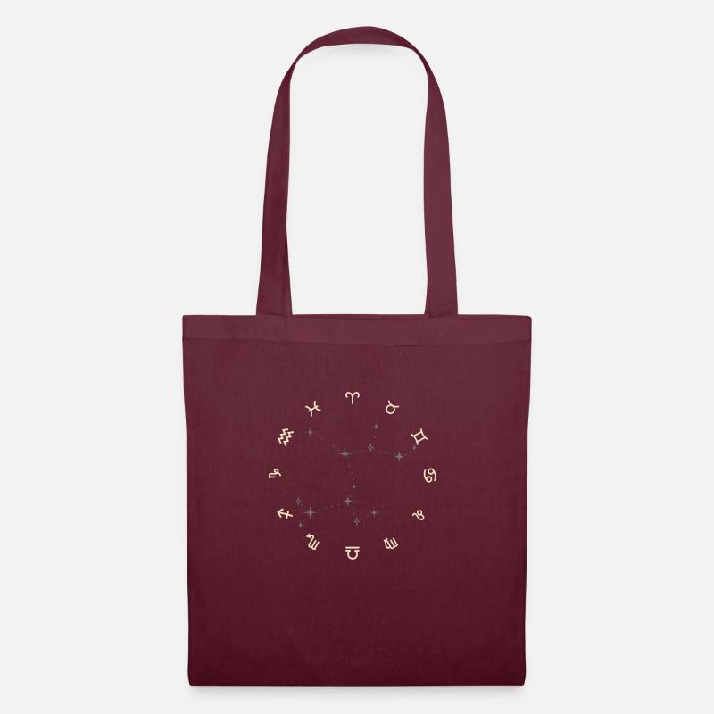 Horoskop - Stoffbeutel - Burgunderrot
