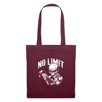 Entraînement de musculation du crâne et No Limit - Sac en tissu - bordeaux - Devant