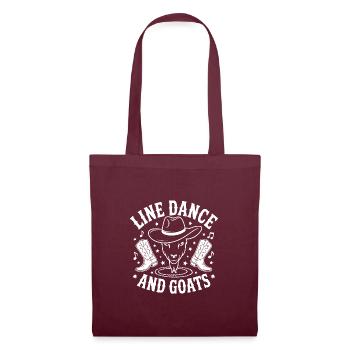 Goats and Line Dance Funny Goat with Stetson - Tote Bag - burgundy - Front