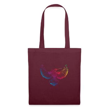 hummingbird bird mandla colorful - Tote Bag - burgundy - Front