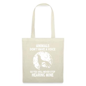 Les animaux n’ont pas de voix - Sac en tissu - nature - Devant