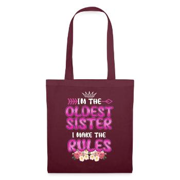 I am The Oldest Sister I Make The Rules Oldest - Tote Bag - burgundy - Front