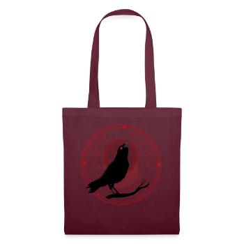 Beautiful Black Crow Raven Bird Watch. Birds Silho - Tote Bag - burgundy - Front