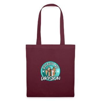 Diversity not Division Peace Love Inclusion Human - Tote Bag - burgundy - Front