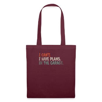I Can't I Have Plans In The Garage. Mechanic Car - Tote Bag - burgundy - Front
