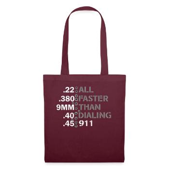 All Faster Than Dialing - Tote Bag - burgundy - Front