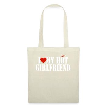 J’aime ma chemise de petite amie chaude I Heart My GF - Sac en tissu - nature - Devant