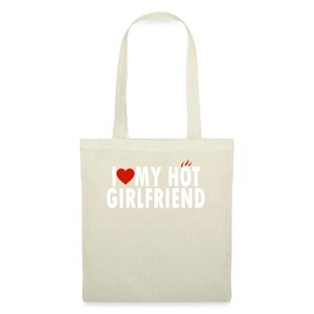 J’aime ma chemise de petite amie chaude I Heart My GF - Sac en tissu - nature - Devant