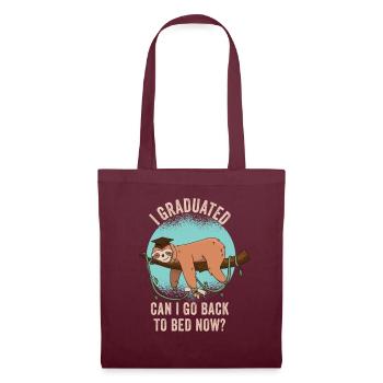 I Graduated Can I Go Back to Bed Now Finally - Tote Bag - burgundy - Front