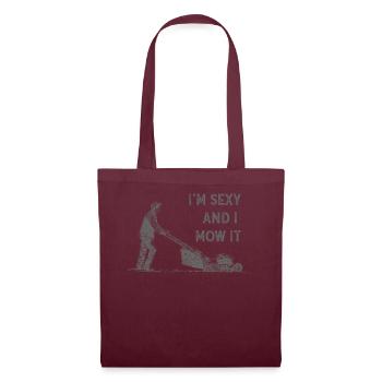 Je suis sexy et je le tonds Tondre la pelouse Jardinage Amoureux - Sac en tissu - bordeaux - Devant