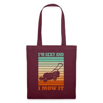 Je suis sexy et je le tonds Tondre la pelouse Jardinage Amoureux - Sac en tissu - bordeaux - Devant