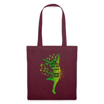 She Remembered Who She Was And The Game Changed - Tote Bag - burgundy - Front