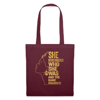 She Remembered Who She Was And The Game Changed - Tote Bag - burgundy - Front