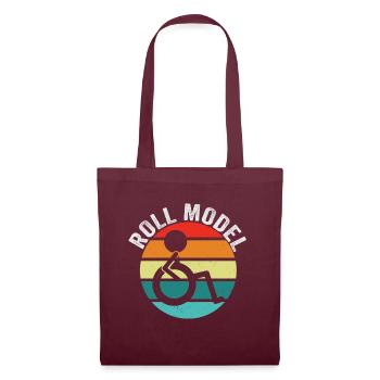 Roll Model Disability Awareness PWD Wheelchair - Tote Bag - burgundy - Front