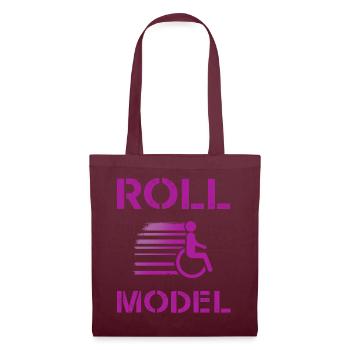 Roll Model Disability Awareness PWD Wheelchair - Tote Bag - burgundy - Front