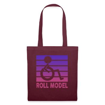 Roll Model Disability Awareness PWD Fauteuil roulant - Sac en tissu - bordeaux - Devant