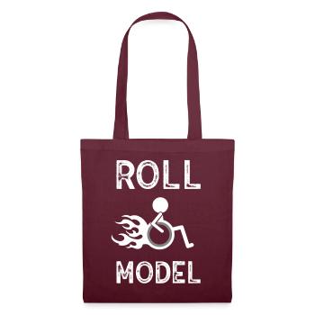 Roll Model Disability Awareness PWD Wheelchair - Tote Bag - burgundy - Front