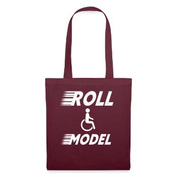Roll Model Disability Awareness PWD Wheelchair - Tote Bag - burgundy - Front