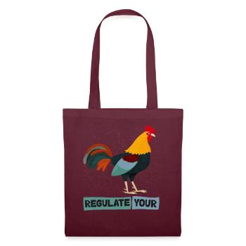 Régulez votre coq Pro Choice Féministe - Sac en tissu - bordeaux - Devant