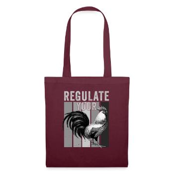 Regulate Your Cock Rooster Pro Choice Feminist - Stoffbeutel - Burgunderrot - Vorne