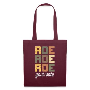 Roe Your Vote Pro-Choice Womens Feminist - Stoffbeutel - Burgunderrot - Vorne