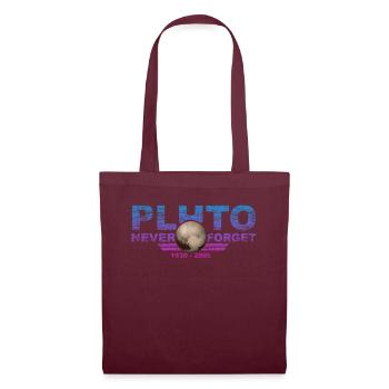 Never Forget Pluto Design Retro Style Funny Space - Tote Bag - burgundy - Front