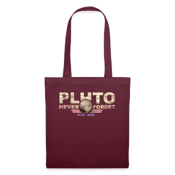 N’oubliez jamais Pluto Design Retro Style Funny Space - Sac en tissu - bordeaux - Devant
