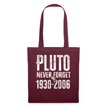N’oubliez jamais Pluto Design Retro Style Funny Space - Sac en tissu - bordeaux - Devant