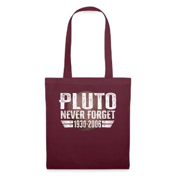 N’oubliez jamais Pluto Design Retro Style Funny Space - Sac en tissu - bordeaux - Devant