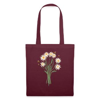 Marguerites Daisy Summer Daisies Flower Garden - Stoffbeutel - Burgunderrot - Vorne