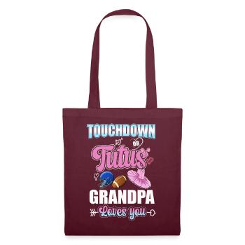 Touchdown ou Tutus Grand-père t’aime - Sac en tissu - bordeaux - Devant