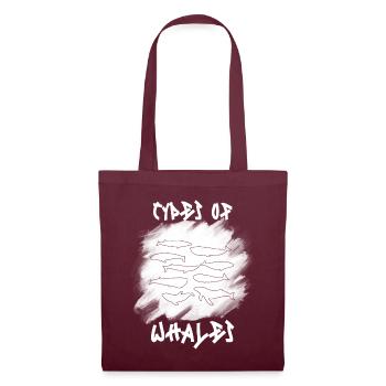 Types of Whales Whale Lovers Whales Species - Tote Bag - burgundy - Front