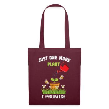 Just One More Plant I Promise Plantaholic Therapy - Stoffbeutel - Burgunderrot - Vorne
