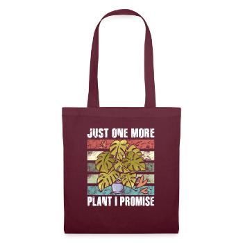 Just One More Plant I Promise Plantaholic Therapy - Tote Bag - burgundy - Front