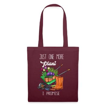 Just One More Plant I Promise Plantaholic Therapy - Tote Bag - burgundy - Front