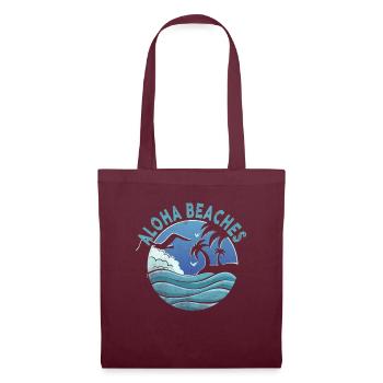 Aloha Beaches Tropical Hawaiian Summer Island - Stoffbeutel - Burgunderrot - Vorne